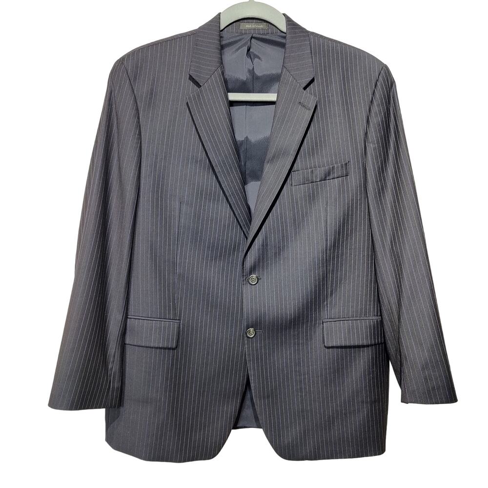 Lauren Ralph Lauren Men's Sz 46R 100% Wool Pinstripe Blazer Suit Jacket
